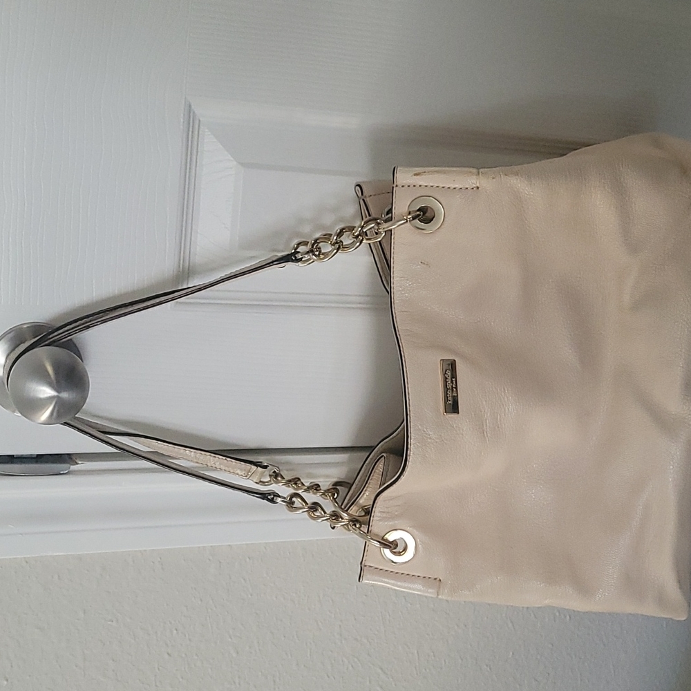 KATE SPADE cream leather shoulder bag